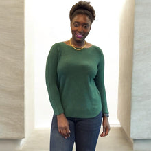 Load image into Gallery viewer, Bestselling Soft Knit Boat Neck Jumper – 14 Colours (forest green)