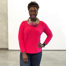 Load image into Gallery viewer, Bestselling Soft Knit Boat Neck Jumper – 14 Colours (hot pink)