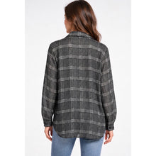 Load image into Gallery viewer, Black & White Check Relaxed Shirt (back)