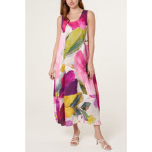 Load image into Gallery viewer, Bold Floral Swing Maxi Dress