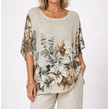 Load image into Gallery viewer, Botanical Floral Cotton Top (natural)
