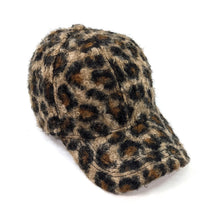 Load image into Gallery viewer, Brown Wild Comfort Bouclé Leopard Cap