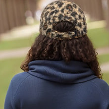 Load image into Gallery viewer, Brown Wild Comfort Bouclé Leopard Cap (back)