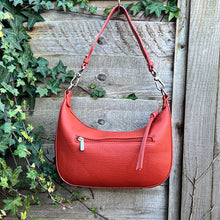 Load image into Gallery viewer, Burnt Orange Mini 'Matilda' Scoop Shoulder/ Crossbody Bag (back)
