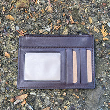 Load image into Gallery viewer, Brown Italian Leather Coin & Credit Card Holder by Katana | 3 Card Slots (ID Window)