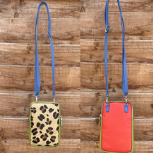 Load image into Gallery viewer, Leather Caribbean Animal Print Crossbody/Phone Bag (hanging)