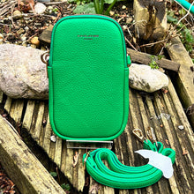 Load image into Gallery viewer, Emerald Double Zip Phone Bag By David Jones
