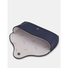 Load image into Gallery viewer, Navy Leather Glasses Case by Yoshi (open)