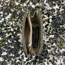 Load image into Gallery viewer, Capri Metallic Leather Crossbody Bag – Made in Italy (open)