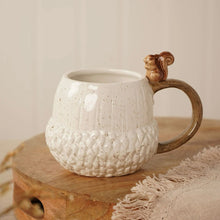 Load image into Gallery viewer, Ceramic Acorn Mug with Squirrel Detail