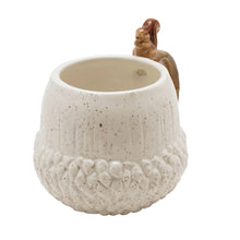 Load image into Gallery viewer, Ceramic Acorn Mug with Squirrel Detail (front)