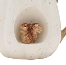 Load image into Gallery viewer, Ceramic Squirrel Hideaway Mug – Speckled Cream (closeup)
