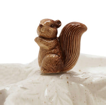 Load image into Gallery viewer, Ceramic Squirrel Three-Section Serving Dish (closeup)