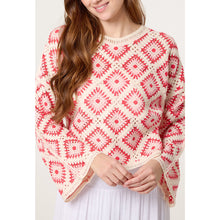 Load image into Gallery viewer, Coral Coast Crochet Knit Jumper (close up)
