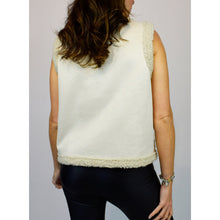 Load image into Gallery viewer, Cosy Chic Cream Sherpa Gilet (back)