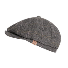 Load image into Gallery viewer, Men's Grey Herringbone Baker Boy