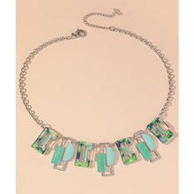 Load image into Gallery viewer, Green Fantasy Enamelled Stainless Steel Necklace