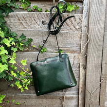 Load image into Gallery viewer, Green "Lia" Italian Leather Crossbody Bag
