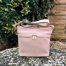 Load image into Gallery viewer, David Jones Double Zip Pocket Crossbody Bag (blush)