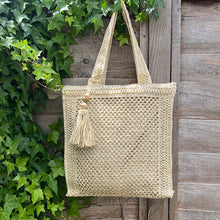 Load image into Gallery viewer, David Jones Riviera Crochet Tote Bag