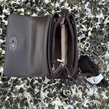 Load image into Gallery viewer, David Jones Snake Print Flap Grab & Crossbody Bag (open)