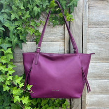 Load image into Gallery viewer, David Jones Soft Pebble Everyday Tote Bag (mulberry)