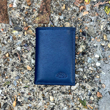 Load image into Gallery viewer, Small Marine (aka Navy) Italian Leather Card & Coin Holder| 4 Card Slots