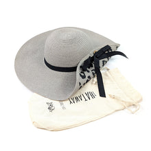 Load image into Gallery viewer, Grey Fold Up Animal Print Foldable Hat (side)