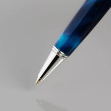 Load image into Gallery viewer, Blue & Black Stratton Rollerball & Ballpoint Pen Set