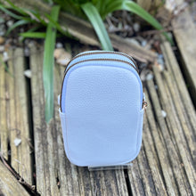 Load image into Gallery viewer, White Double Zip Phone Bag By David Jones (back)
