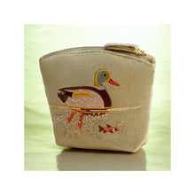 Load image into Gallery viewer, Embroidered Mallard Duck Velvet Coin Purse
