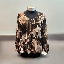 Load image into Gallery viewer, Espresso Shadow Print Blouse