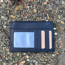 Load image into Gallery viewer, Black Italian Leather Coin & Credit Card Holder by Katana | 3 Card Slots