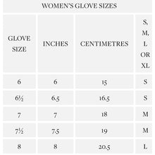 Load image into Gallery viewer, Ladies Black Cashmere Lined Leather Gloves By Dents (size chart)