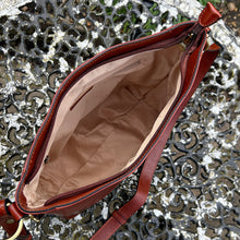 Load image into Gallery viewer, Chestnut 'Gia' Italian Leather Shoulder/Crossbody Bag (open)
