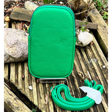 Load image into Gallery viewer, Emerald Double Zip Phone Bag By David Jones (back)