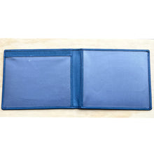 Load image into Gallery viewer, Denim Leather Disabled Badge Holder (open)