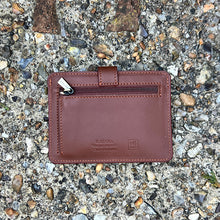 Load image into Gallery viewer, Marron Roma Luxe Italian Leather Card & Coin Holder (back)