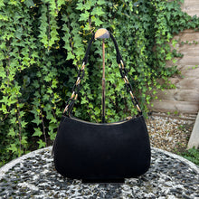 Load image into Gallery viewer, Faux Suede Chain Detail Shoulder Bag (back)
