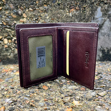 Load image into Gallery viewer, Gents Brown Small Leather Wallet By Oak | 9 Card Slots (ID window)