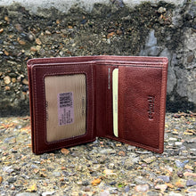 Load image into Gallery viewer, Gents Tan Small Leather Wallet by Oak | 9 Card Slots (ID window)