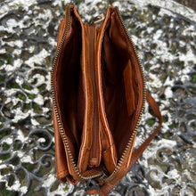 Load image into Gallery viewer, Gianni Conti Italian Leather Flap Front Shoulder & Crossbody Bag (open)