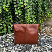 Load image into Gallery viewer, Gianni Conti Italian Leather Slim Triple Compartment Crossbody Bag