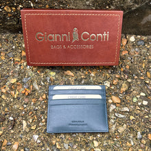 Load image into Gallery viewer, Gianni Conti Italian Leather Two-Tone Card Holder (back)