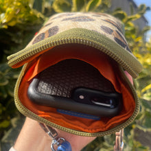 Load image into Gallery viewer, Leather Caribbean Animal Print Crossbody/Phone Bag (scale)