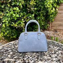 Load image into Gallery viewer, Kensington Croc‑Embossed Mini Satchel (Sky blue)