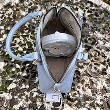 Load image into Gallery viewer, Kensington Croc‑Embossed Mini Satchel (open)
