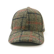 Load image into Gallery viewer, Khaki Check Wool-Feel Baseball Cap