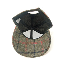 Load image into Gallery viewer, Khaki Check Wool-Feel Baseball Cap (inside)