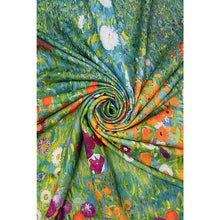 Load image into Gallery viewer, Klimt 'Flower Garden' Print Wool Reversible Scarf (swirl)